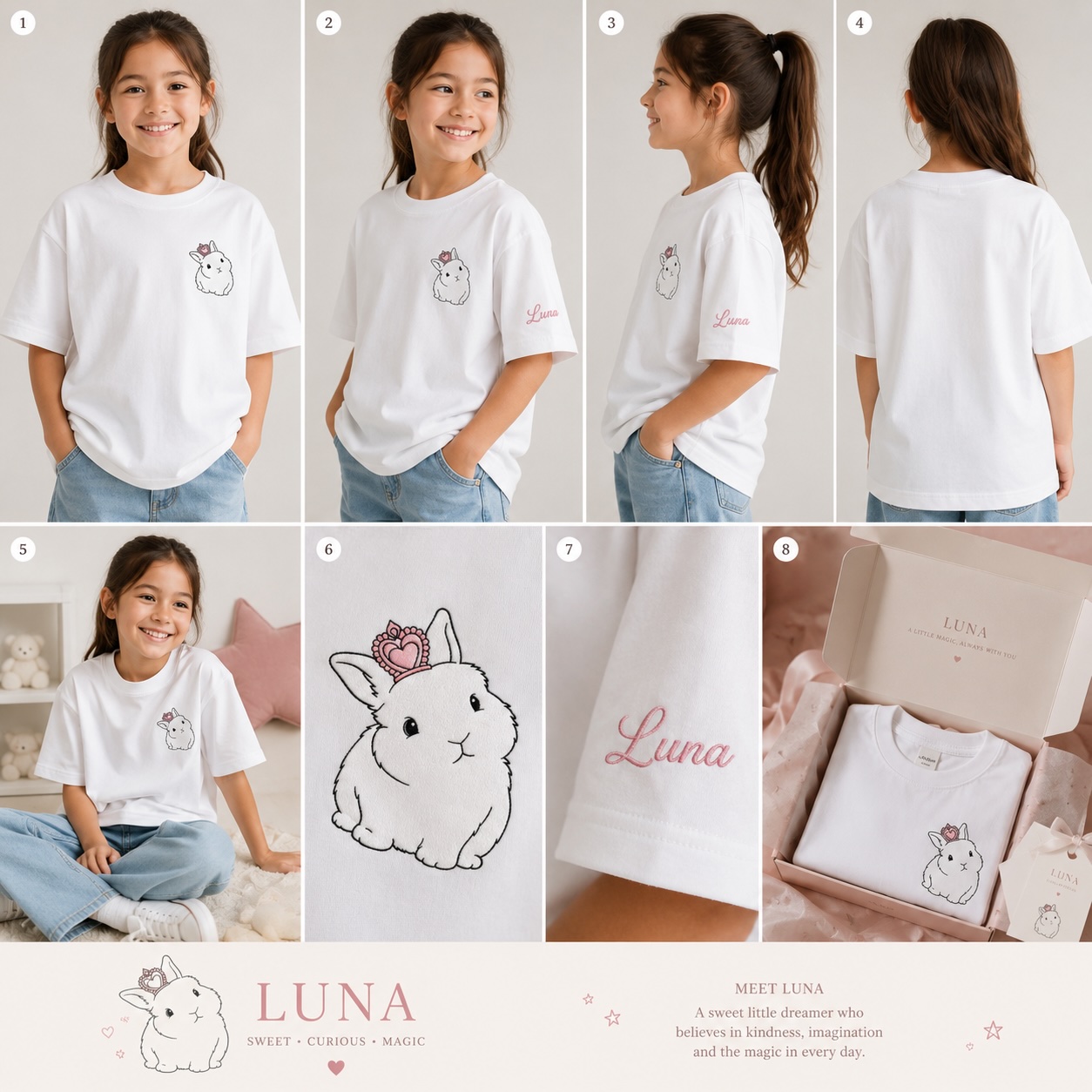 Презентация футболки Luna на модели